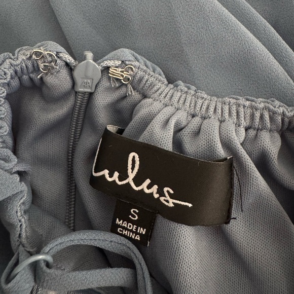 NEW Lulus women’s Mythical Kind of Love Slate Blue Maxi sleeveless Dress SMALL - Picture 8 of 12